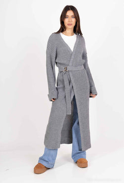 Langer Cardigan - Grau